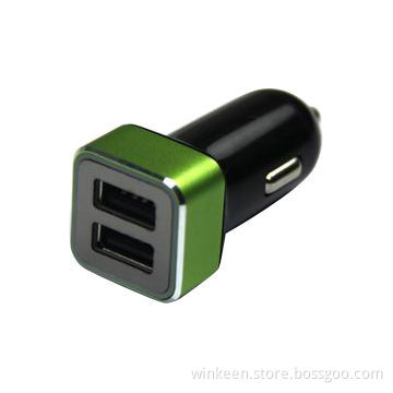 Dual USB In-car Charger with 3.1A Output for Smartphones, FCC-certified